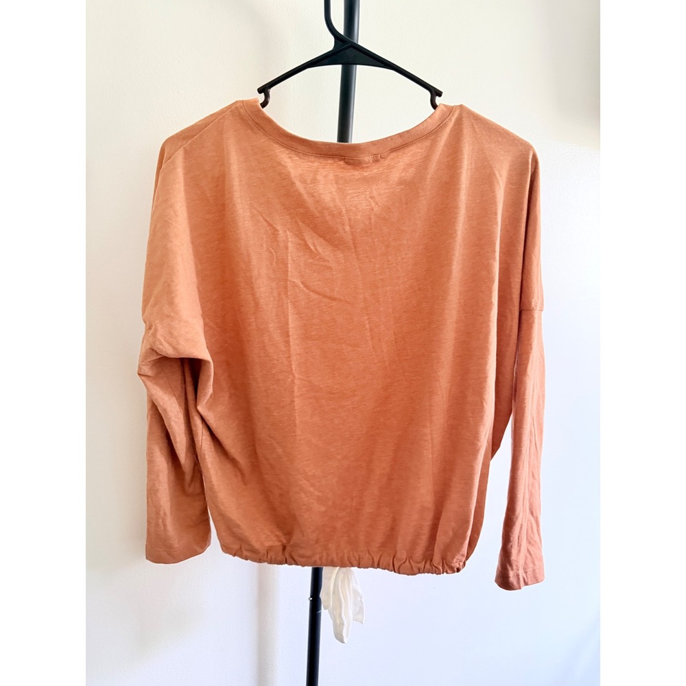 Eberjey Womens Terracotta Orange Slub Knit Loungewear Set Top and Joggers - Picture 4 of 6